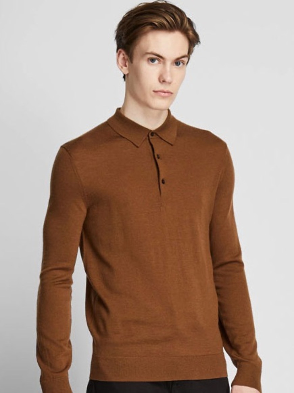 Uniqlo 100% Wool Polo Sweater